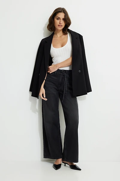 Baggy Drawstring Jeans