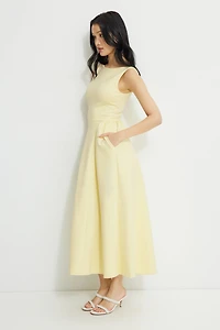 Flared Ponte Maxi Dress