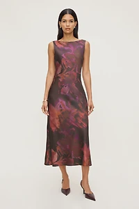 Robe maxi en satin Liora