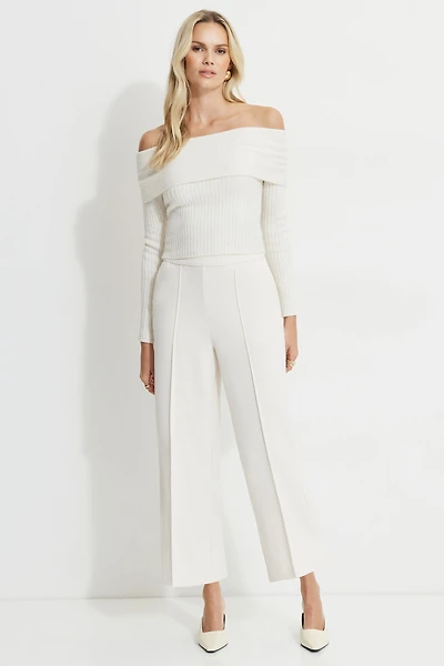 Pantalon à la cheville en crêpe