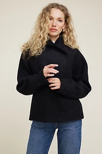Blouson enveloppant en laine