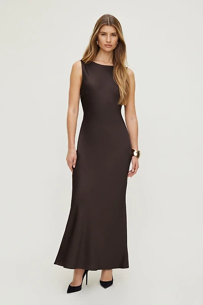 Nora Satin Maxi Slip Dress