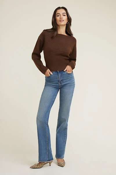 Juliet Cinched Boat Neck Sweater