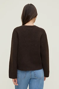 Cardigan décontracté à col en V