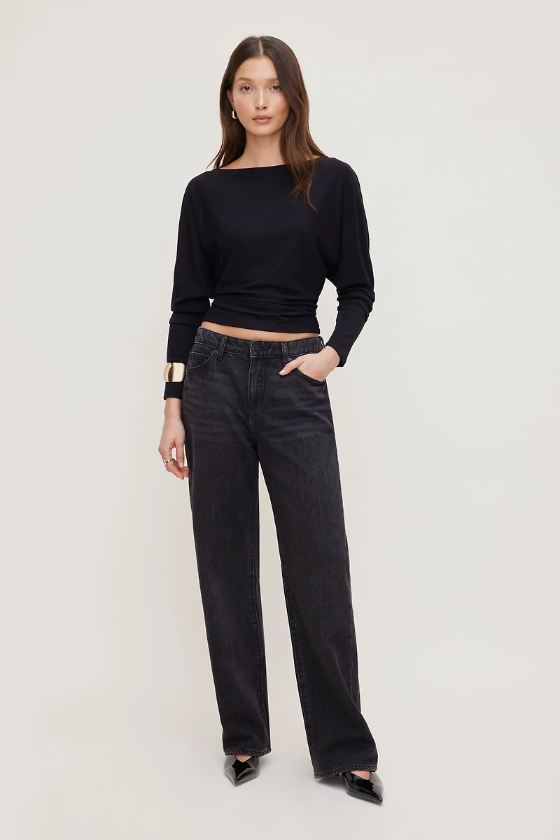 Mika Mid Rise Relaxed Straight Leg Jeans