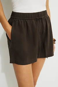 Pull On Linen Shorts