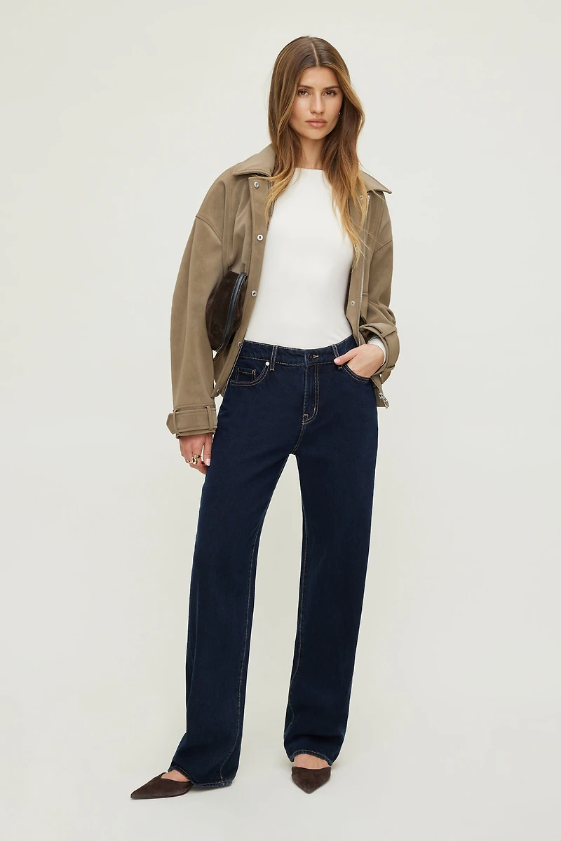 Mika Mid Rise Relaxed Straight Leg Jeans