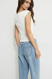 Draped Satin Top