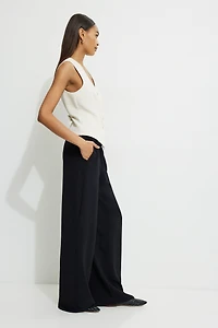 Wide Leg Pull On Pants