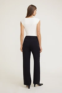 Pantalon fluide et épuré à jambe droite Camelia