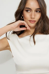 Draped Satin Top