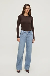 Justaucorps sculptant à col rond