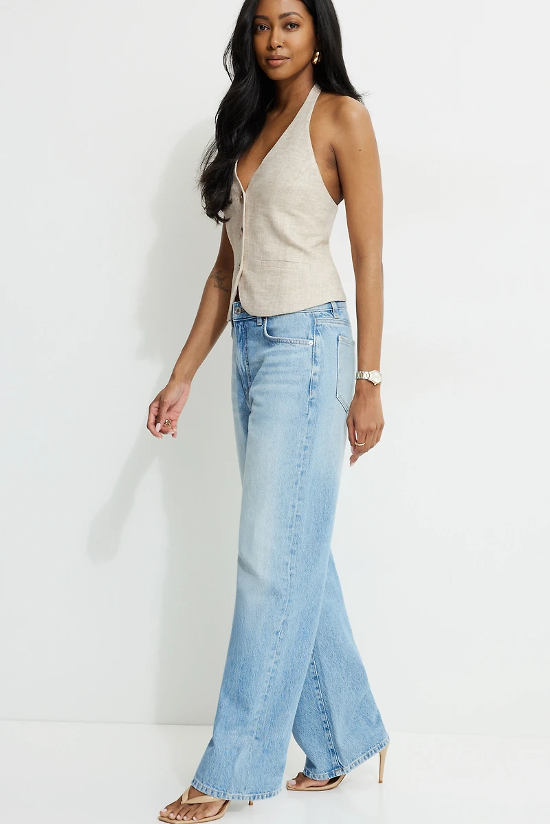 Jean ample Sydney à taille mi-haute