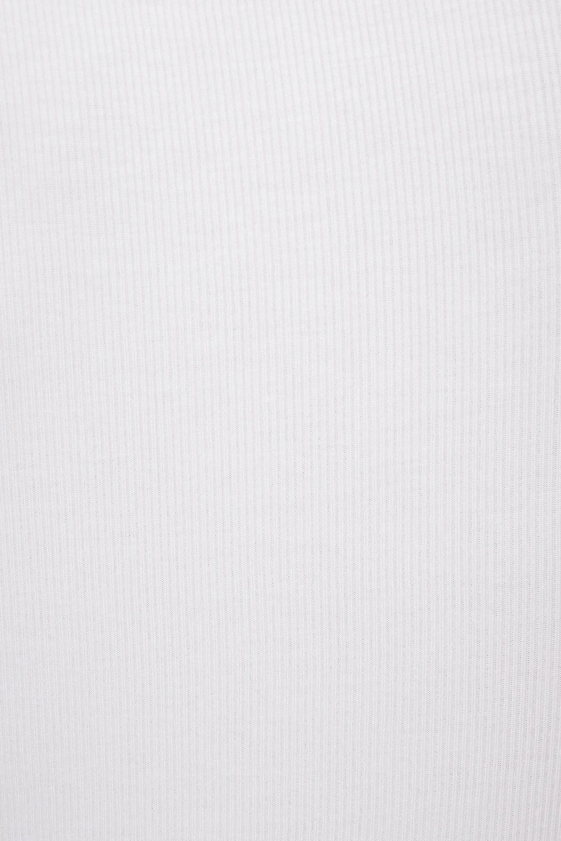 Ribbed Quarter Sleeve T Shirt