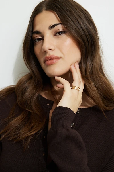 3-Pack Staggered Gem Rings