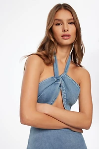 Robe midi en denim