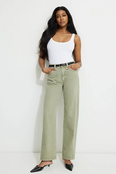 Mika Mid Rise Relaxed Straight Leg Jeans