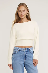 Chandail à taille cintrée et col bateau Juliet