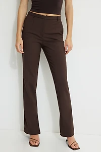 Pantalon à jambe ajustée taille haute
