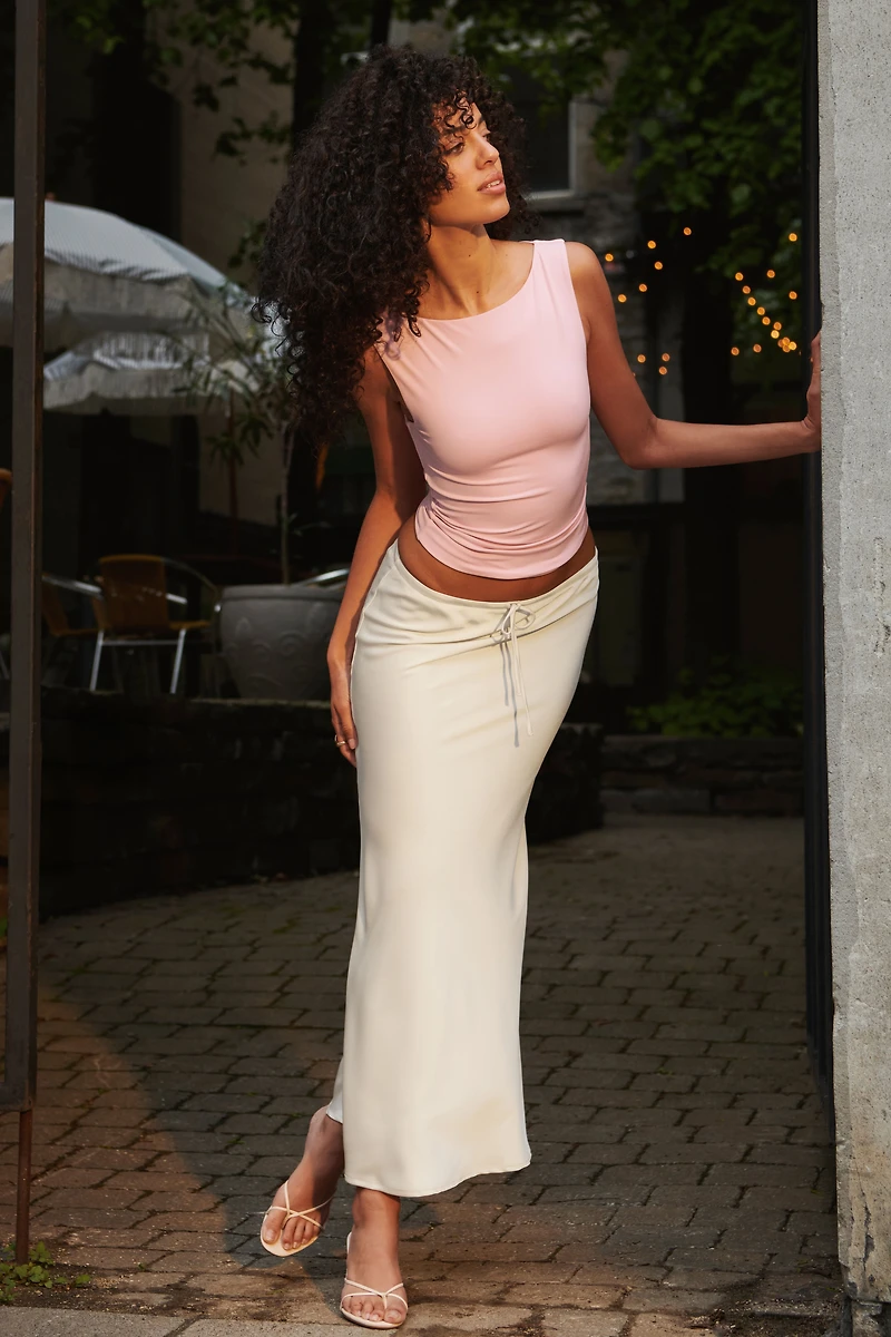 Cary Satin Slip Maxi Skirt