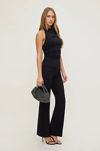 Allover Gem Half Moon Bag