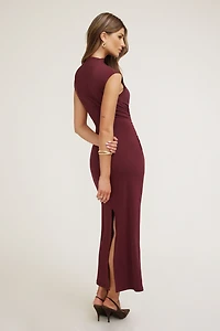 Sculpt Mock Neck Maxi Dress