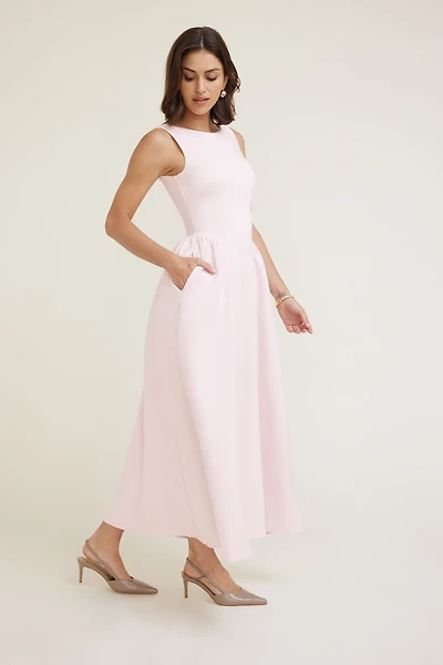 Iris Flared Ponte Maxi Dress