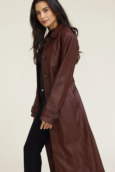 Imperméable en faux cuir