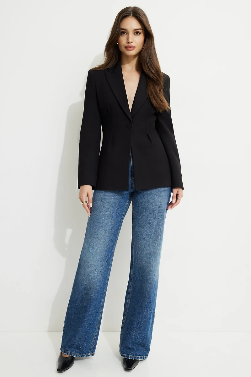 Fitted Single Button Blazer