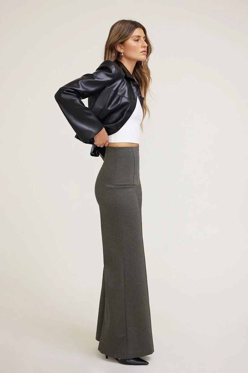 Wide Leg Ponte Pants