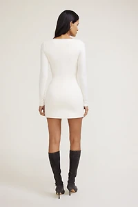 Minirobe doublée en coton-spandex Katia