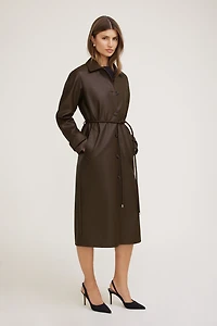 Imperméable en faux cuir