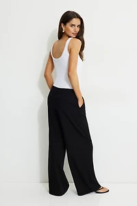 Drawstring Wide Leg Pants