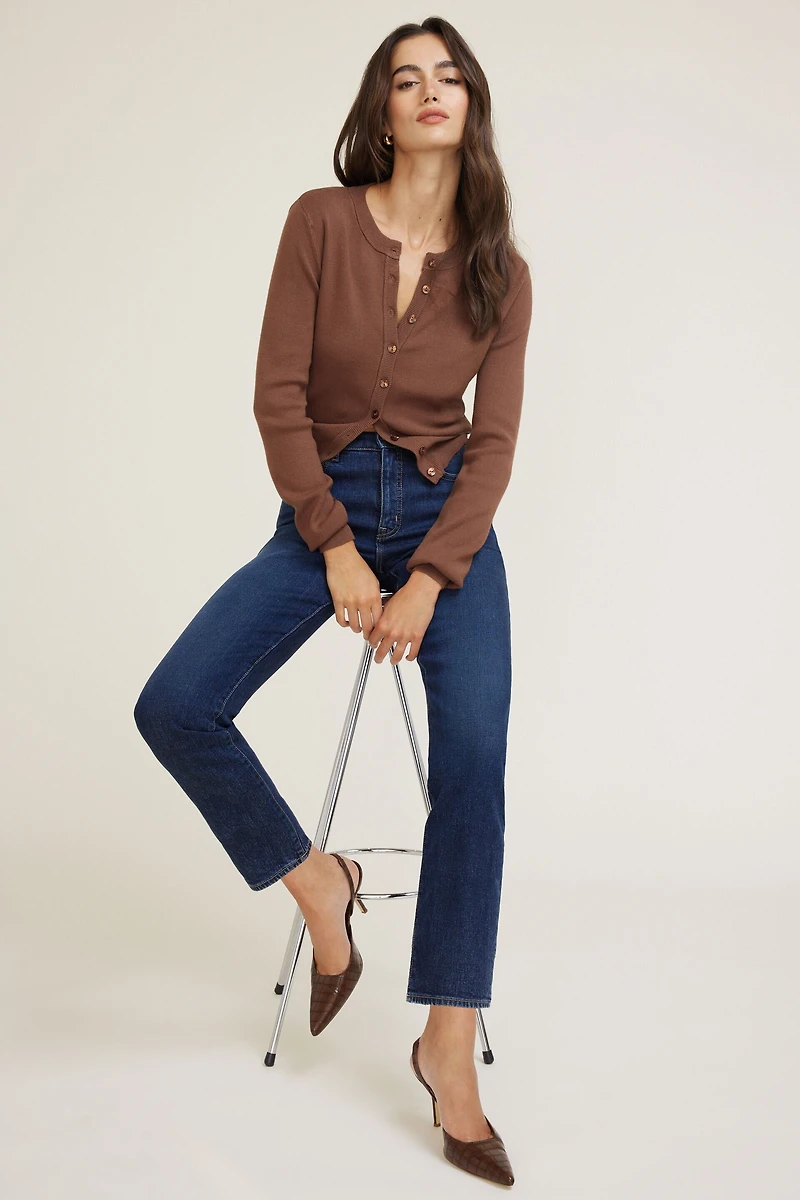 Frenchie Stretch High Rise Slim Leg Jeans