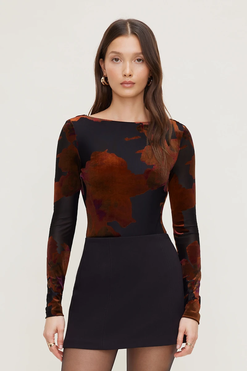 Burnout Cowl Back Bodysuit