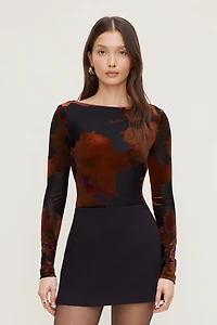 Burnout Cowl Back Bodysuit