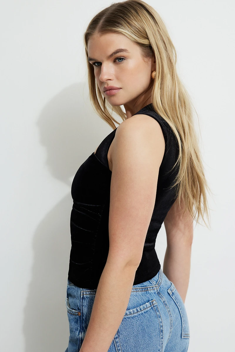Cami boléro en velours Cherry