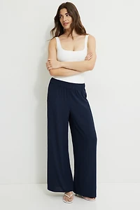 Wide Leg Pull On Pants