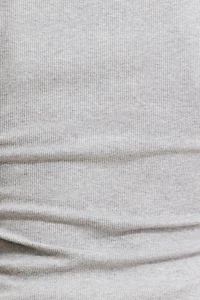 T-Shirt aux hanches côtelé à col rond