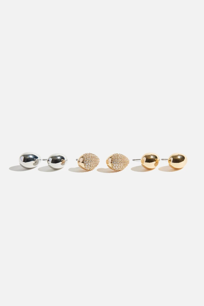Ensembles de 3 mini pendants d’oreilles