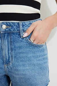 Claudia High Rise Mom Denim Shorts