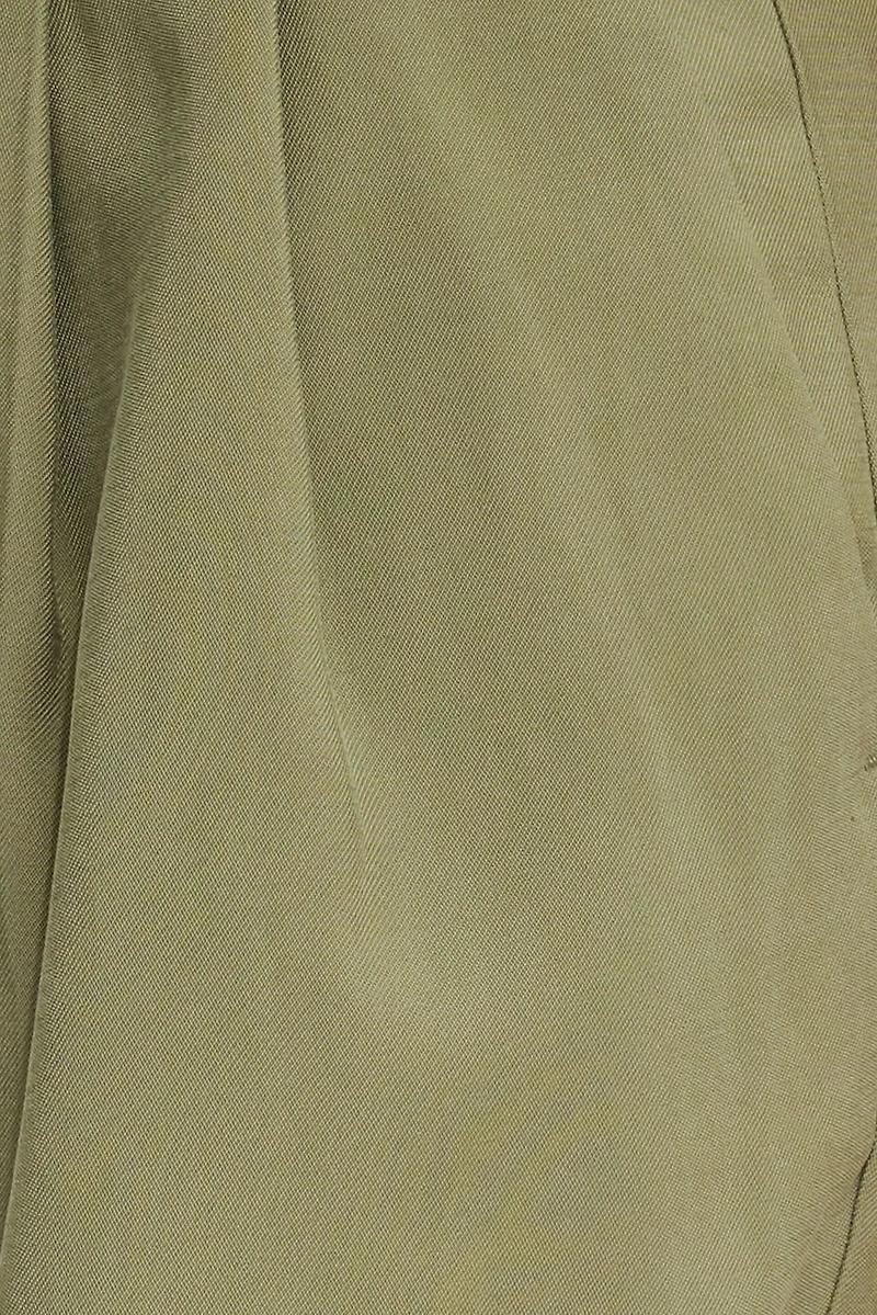 Pleated Twill Shorts