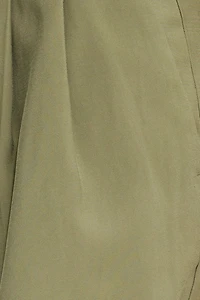 Pleated Twill Shorts