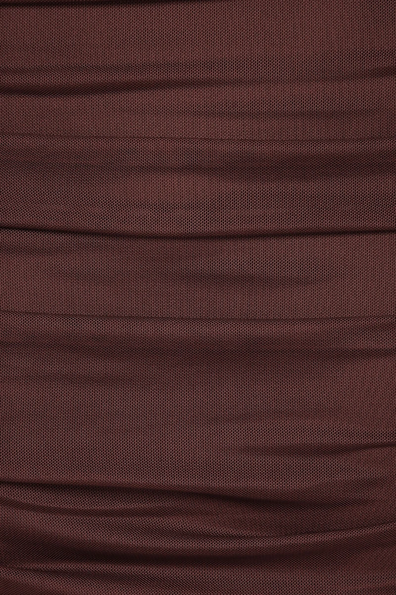 Jupe maxi froncée en maille