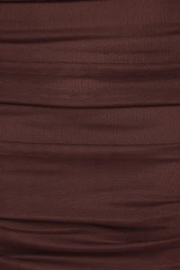 Jupe maxi froncée en maille