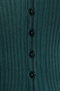 Cardigan côtelé ouvert à l’avant