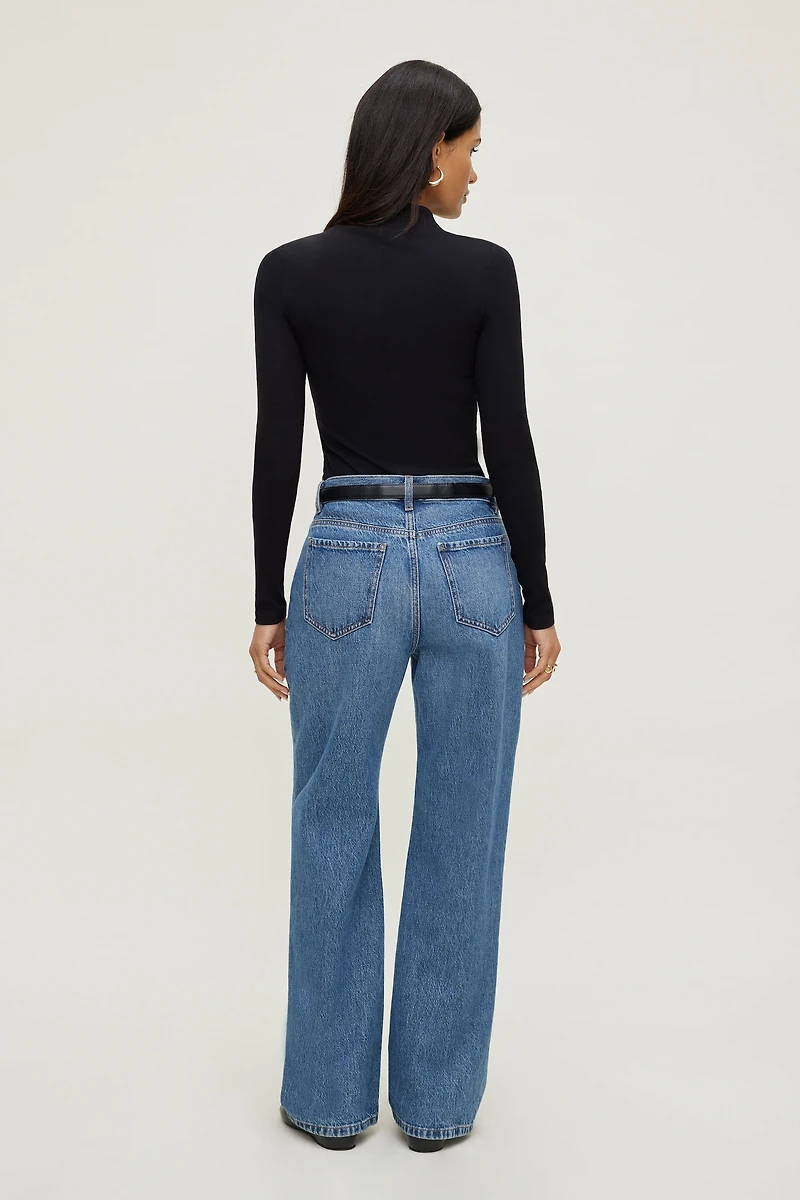 Haut à col montant et à manches longues