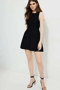 Penelope Boat Neck Mini Sweater Dress