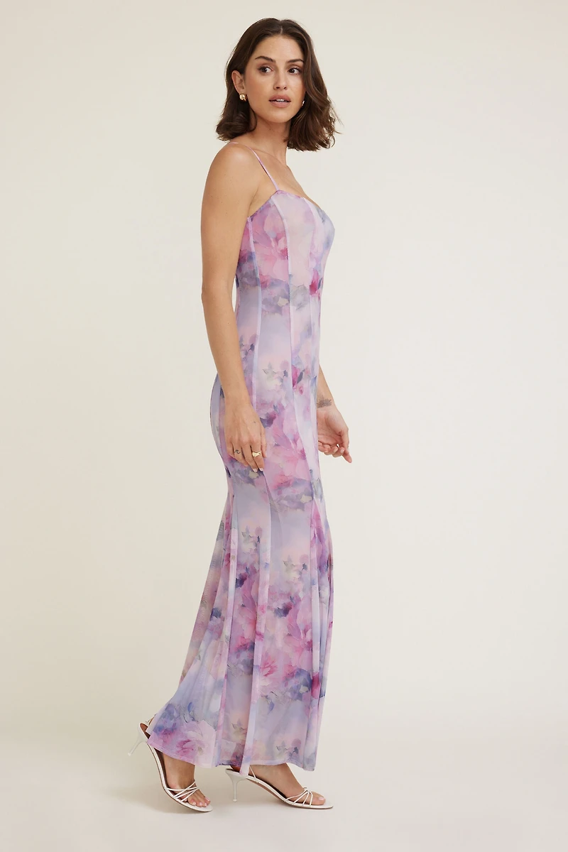Dahlia Scoop Neck Mermaid Maxi Dress