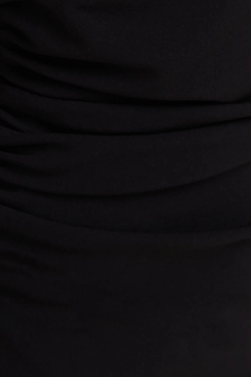 Off Shoulder Crepe Mini Dress